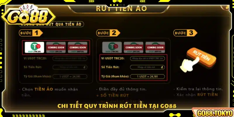 Hướng dẫn từng bước về cách rút tiền Go88 